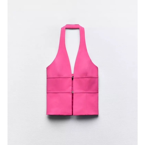 Zara Pink Halter Neck top - Picture 3 of 3
